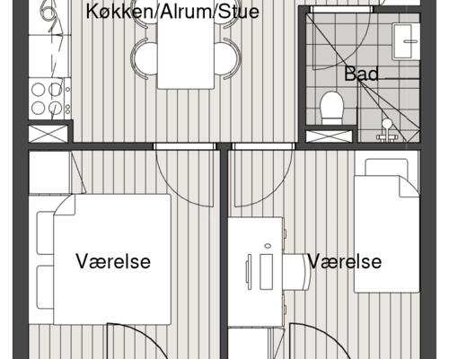 3 værelses lejlighed i Århus N