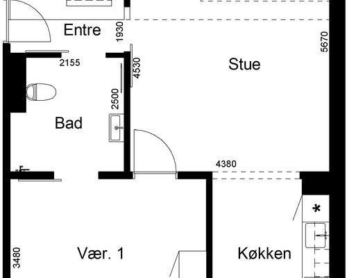 2 værelses lejlighed i Næstved