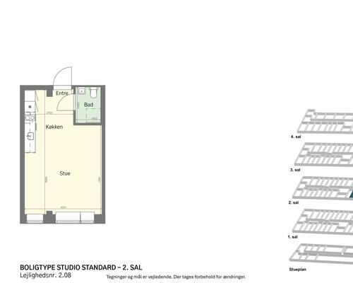 Rummeligt studio et stenkast fra Amagerbro