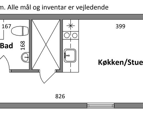 46 m2 værelse i Horsens