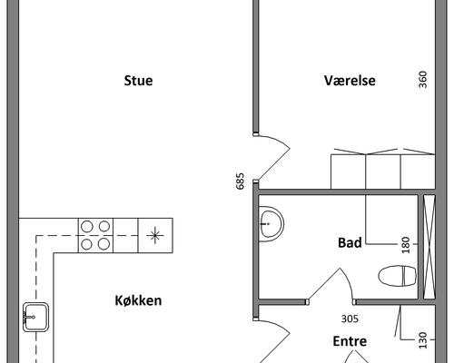 2 værelses lejlighed i Horsens