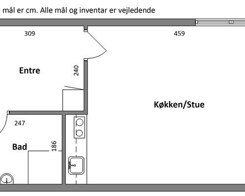 1 værelses lejlighed i Horsens