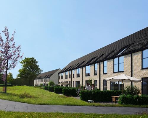 Nyopført rækkehus i to plan kun 13 km fra Aarhus