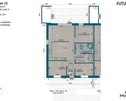 4 værelses hus i Haslev