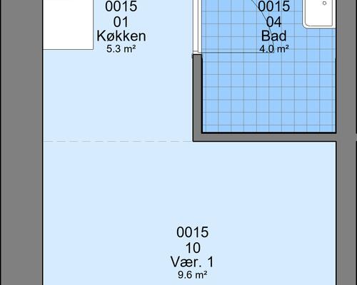1 værelses lejlighed i Haderslev