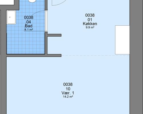 1 værelses lejlighed i Haderslev