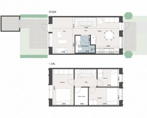 Moderne og lyst rækkehus med 4 værelser, gratis p-plads og gode fælles faciliteter