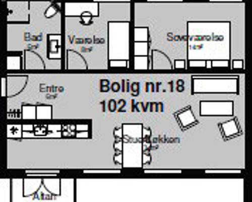 2 værelses lejlighed i Herning