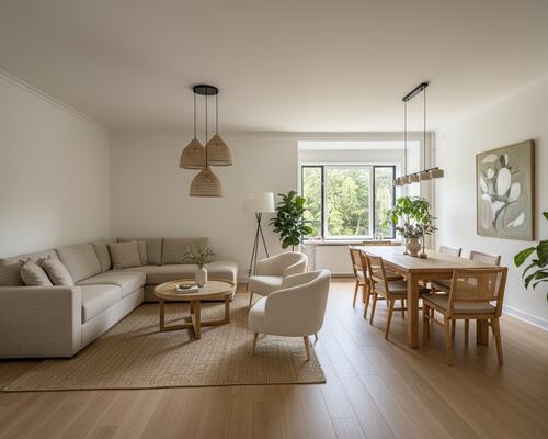 Lys og moderne lejlighed med altaner i Aalborg