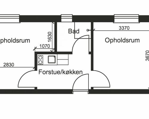 1 værelses lejlighed i Viborg