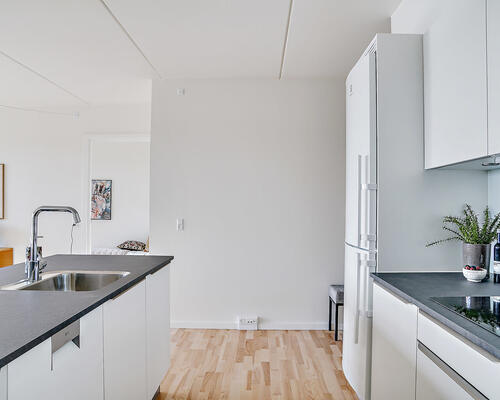 Rummelig og moderne 2-værelses lejlighed med terrasse