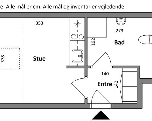 35 m2 værelse i Pandrup