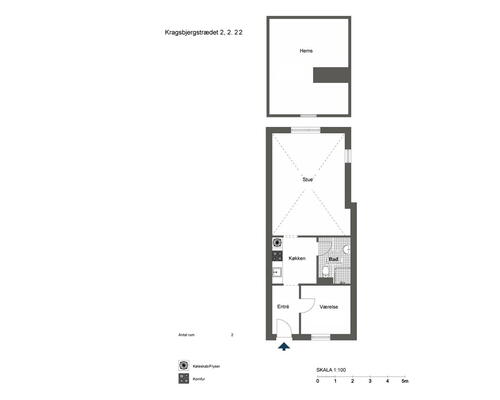 Lækker delevenlig lejlighed i 2 plan i Odense C! - KUN 1 MÅNEDS DEPOSITUM
