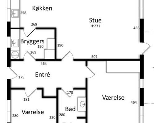 3 værelses hus i Odense S