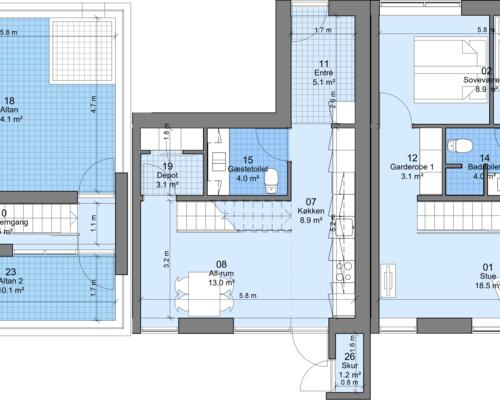 2 værelses hus i Svendborg