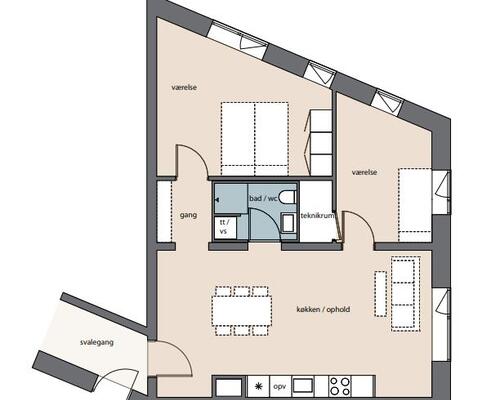 3 værelses lejlighed i Aalborg