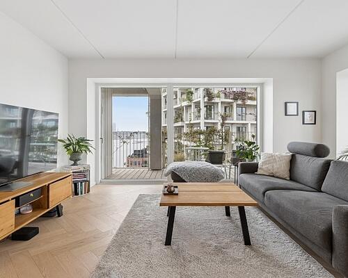 Islands Brygge – København S – Lækker Luksuslejl. omgivet af kæmpe altan – fantastisk panorama udsigt over havnebassinet