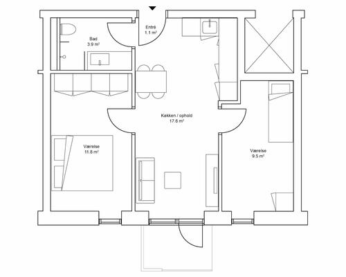 3 værelses lejlighed i Risskov