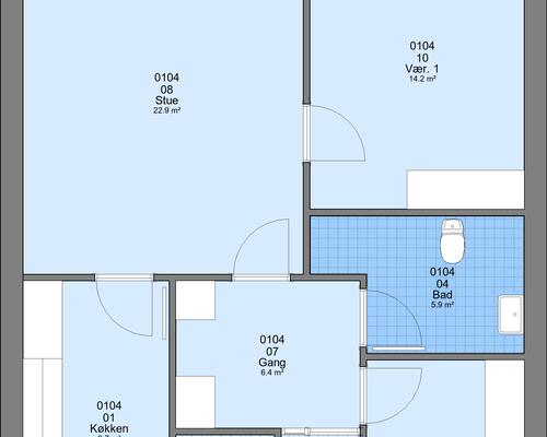 3 værelses hus i Roslev