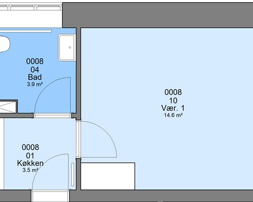 1 værelses lejlighed i Haderslev