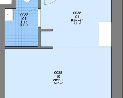 1 værelses lejlighed i Haderslev