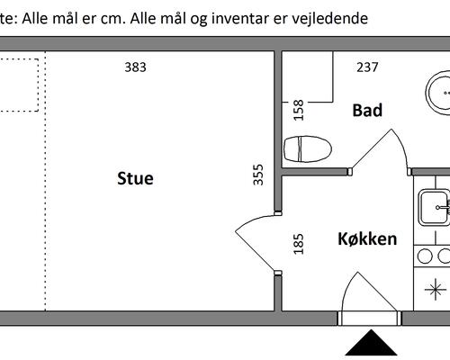 1 værelses lejlighed i Struer