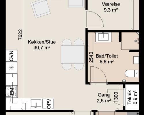 3 værelses hus i Randers SV
