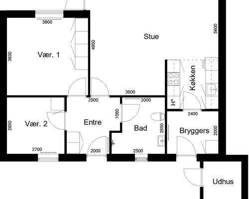 3 værelses hus i Hobro