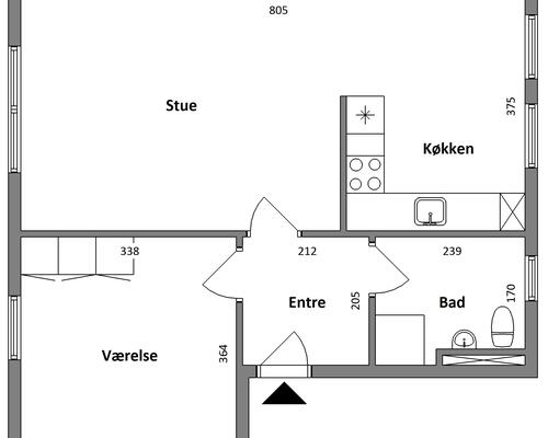 2 værelses lejlighed i Horsens