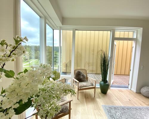Moderne rækkehus i Munkebjerg Park med smuk udsigt