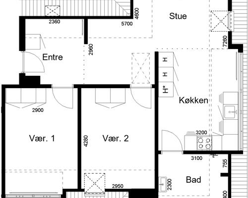 3 værelses lejlighed i Aabenraa