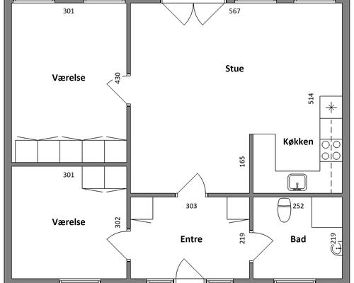 3 værelses hus i Brovst