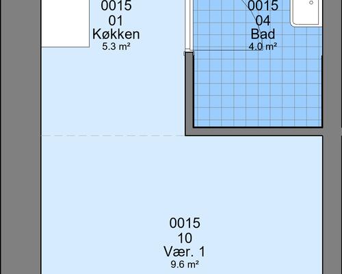 1 værelses lejlighed i Haderslev