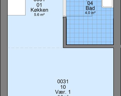 1 værelses lejlighed i Haderslev