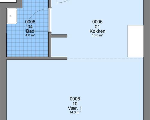 1 værelses lejlighed i Haderslev