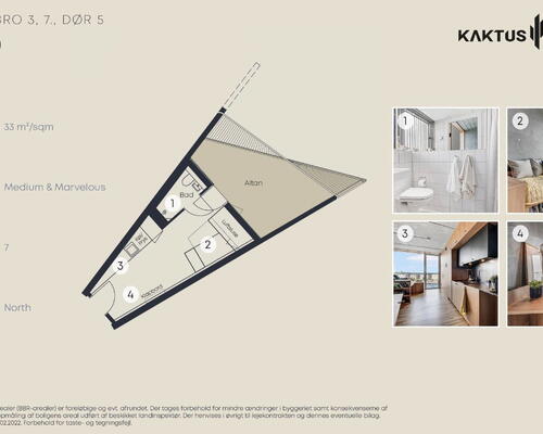 1 værelses lejlighed i København V