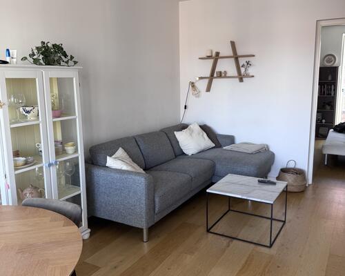 Lys og moderne delelejlighed med altan og adgang til tagterrasse