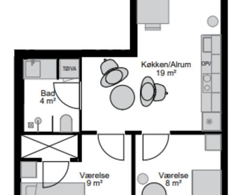3 værelses lejlighed i Aalborg