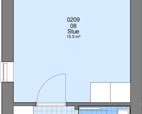 1 værelses lejlighed i Herning
