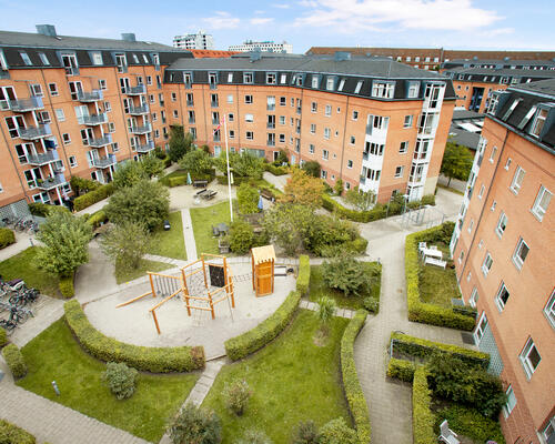 Unik penthouse med udsigt over Fælledparken