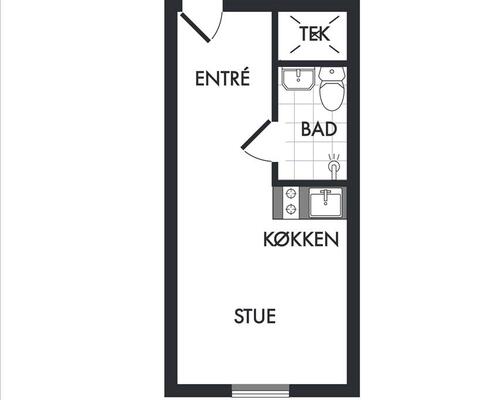 1 værelses lejlighed i Frederiksberg