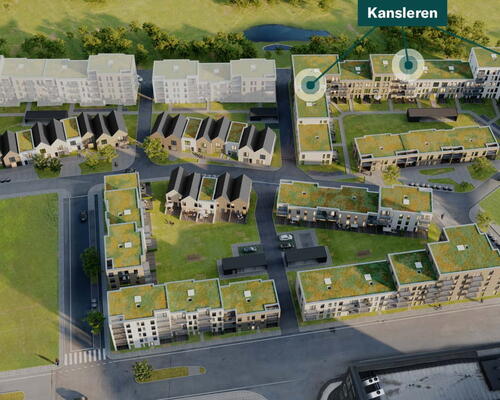 Egedal Stationsby - Lækker 4 vær. lejebolig med flot udsigt og hele to store altaner