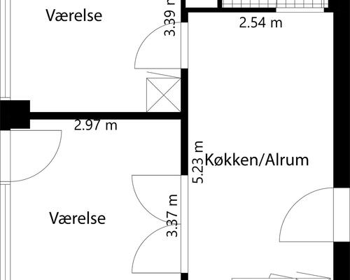 2 værelses lejlighed i Valby
