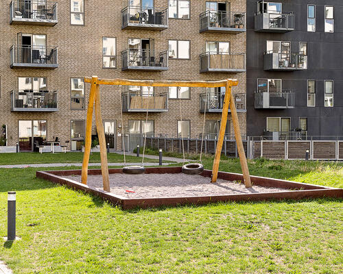 3 værelses med flot udsigt udover fælleden