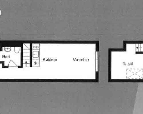 Lys og rummelig studiebolig København SV