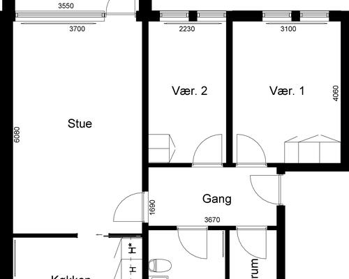 3 værelses lejlighed i Bjerringbro