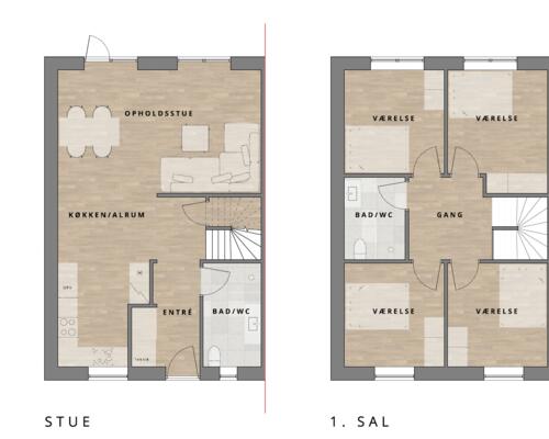 5 værelses hus i Hørning