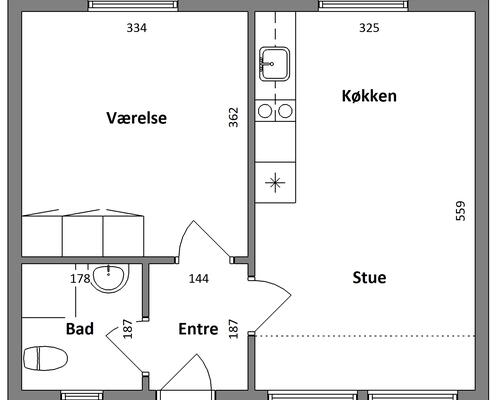 2 værelses lejlighed i Herning