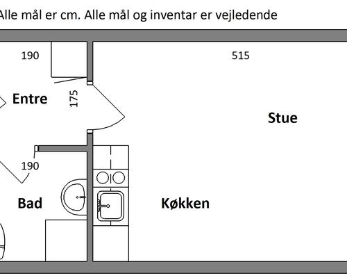 1 værelses lejlighed i Herning