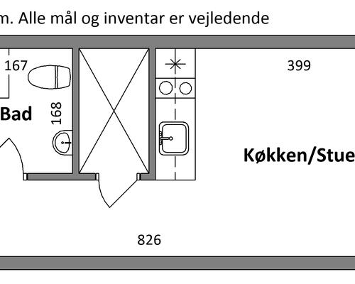 45 m2 værelse i Horsens